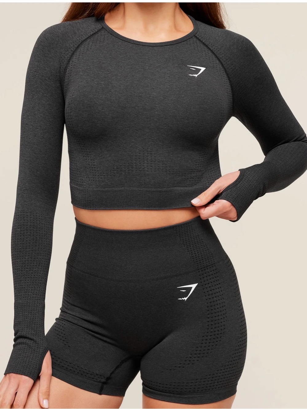 Gymshark Charcoal Vital Crop Top